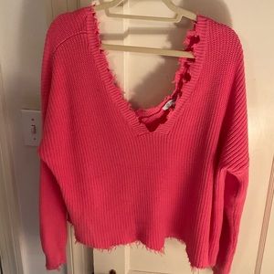 Fate Hot Pink Slouchy Sweater